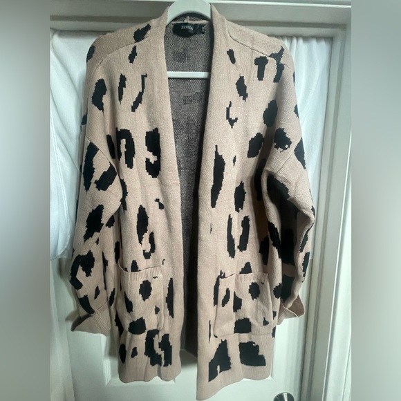 Zesica Sweaters - ZESICA Women's Fall Winter Long Sleeves Open Front Leopard Print Knitted Sweater